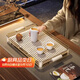 PAKCHOICE茶盤(pán)托盤(pán)輕奢水果水杯架子室內(nèi)客廳茶幾雙層長(zhǎng)方形瀝水盤(pán)大號(hào)