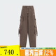 adidas阿迪達斯三葉草工裝口袋運動(dòng)褲2025夏女棉質(zhì)牛仔長(cháng)褲KD4113 KD4113 26