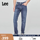 Lee25新品726標準中腰直筒丹寧回潮中藍色男牛仔褲