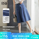 歐莎（OSA）藍(lán)色牛仔半身裙女春秋2025年新款高腰遮胯顯瘦a字裙子中長(zhǎng)款薄 淺牛仔藍(lán)B M