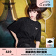 BOY LONDON【滿天星】春夏男女同款短袖漸變燙鉆印花時尚T恤N01107 黑色 S