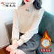 啄木鳥(niǎo)（TUCANO）半高領(lǐng)蕾絲加絨打底衫女秋冬裝2025新款時(shí)尚內搭別致減齡上衣洋氣 杏色 加絨 L 106-115斤