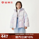 坦博爾兒童羽絨服男女童短款加厚中大童連帽保暖外套TCF530306A 炫彩紫 150