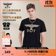 BOY LONDON夏季男女同款T恤燙金老鷹logo印花百搭潮流休閑百搭短袖N(xiāo)01032 黑印金 M