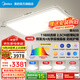 美的（Midea）吸頂燈客廳燈led燈具房間臥室燈2.5cm超薄貼頂側發(fā)光護眼極光S5 1.1米智控調光|三室兩廳|高亮