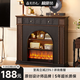 森美匠心法式復古實(shí)木壁爐裝飾柜中古風(fēng)入戶(hù)玄關(guān)柜客廳一體儲物柜 埃莉洛壁爐