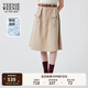 Teenie Weenie【涼感】小熊女裝半身裙2025夏季新款輕工裝潮酷半裙 卡其色 M