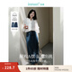 茵曼（INMAN）復(fù)古分割設(shè)計(jì)牛仔裙2025春秋女裝新款洗水A字寬松顯瘦半身裙子 深牛仔藍(lán) M