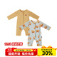 Milkbarn【2件裝】秋季嬰兒長(zhǎng)袖長(zhǎng)褲連體服男女寶寶哈衣爬服 灰藍(lán)牦牛-奶茶棕（2件裝） 73cm (6-12m)