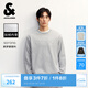 杰克·瓊斯（JACK&JONES）男裝25年秋冬季加絨衛(wèi)衣男士【四方來財】刺繡寬松圓領(lǐng)套頭打底衫 G41淺花灰色 S （170）