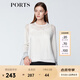 PORTS寶姿  新品商場(chǎng)同款 早春新品女裝圓領(lǐng)套頭針織衫SN8K402ARKE004 米白 L