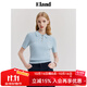 ELAND衣戀POLO衫女基礎款百搭針織短袖舒適毛衣T恤新款 淺藍色(51)L/Blue S 160