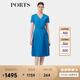 PORTS寶姿春季新品女裝氣質(zhì)百褶拼接連衣裙ALP8D056LWP096 TRANQUIL BLUE XS (2)