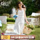 Olrain【七夕】歐芮兒白色吊帶連衣裙女春夏2025新款法式純欲風(fēng)蕾絲裙 白色 S