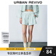 UR2025春季新款女裝休閑運(yùn)動(dòng)風(fēng)撞色條紋超寬松短褲UYU650019 綠色條紋 (偏寬松) L (XL-XXL)