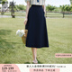 香影波西米亞度假風(fēng)藍(lán)色碎花襯衫女夏2025新款含亞麻圓領(lǐng)上衣小衫 藏青R85S737 半身裙 L 165/88A/110-125斤