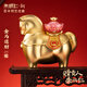 朱炳仁銅 金馬送財 生肖馬銅書(shū)房工藝品辦公室桌面裝飾品馬擺件禮贈品 金馬送財