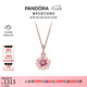 潘多拉（PANDORA）浪漫雛菊項鏈套裝玫瑰金色小眾甜美設(shè)計感七夕情人節(jié)禮物送女友
