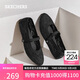 斯凱奇（Skechers）女鞋秋季蕾絲淺口單鞋平底時(shí)尚通勤鞋休閑瑪麗珍鞋158995