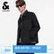 杰克·瓊斯（JACK&JONES） 秋冬簡(jiǎn)約潮燈芯絨拼接面料輕薄翻領(lǐng)羽絨夾克外套男裝224323005