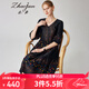 兆君2024春夏真絲新款彩色波點印花連衣裙女藝術(shù)感半袖桑蠶絲裙子 圓點 2XL