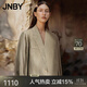 江南布衣（JNBY）【ESG環(huán)?！看呵镂鞣?jiǎn)約亞麻質(zhì)感寬松通勤外套女5O2711470 283/雜卡其 XS