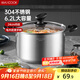 美廚（maxcook）湯鍋 304不銹鋼湯鍋湯煲24cm 加厚復合底 電磁爐通用MCT8220