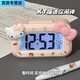 FANCYCHIC新款kitty貓迷你鬧鐘夜光床頭小時(shí)鐘可愛(ài)便攜多功能學(xué)生宿舍臺鐘 粉色鬧鐘+KT貓+領(lǐng)結+貼紙
