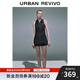 UR2025夏季新款女裝復古學(xué)院風(fēng)無(wú)袖牛仔連衣裙UYU850060 藍色 M