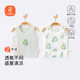貝瑞加（Babyprints）嬰兒背心2件裝新生兒純棉夏裝初生男女寶寶護肚上衣柔軟 綠66