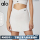 ALO YOGA洛杉磯網(wǎng)球裙收腰內側口袋交叉yoga短裙彈力假兩件女運動(dòng)套裝 白色裙子【黑標】 S/4碼【85-100斤】