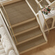 小棕熊日系亞麻樓梯踏步墊免膠自粘耐磨保護樓梯地毯墊臺階改造防滑地墊 亞麻駝色-【免膠自粘】 55cm*20cm 1件數 耐臟耐磨