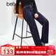 百圖（betu）女裝2025年冬季新款牛仔褲高腰顯瘦潮流直筒長(cháng)褲褲子女2510T84 深牛仔藍 S