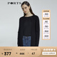 PORTS寶姿 商場同款新品女裝簡約中長款針織開衫LL8K004KZE008 黑色 M /L