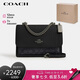 蔻馳（COACH）【品牌直供】KLARE女士小號(hào)單肩斜挎包風(fēng)琴包 黑灰色 七夕禮物