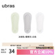 ubras3雙隱形無痕超淺口防滑船襪子女襪防掉跟 冰綠+椰青灰+白