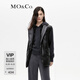 MO&Co.羽絨服冬季素皮西裝馬甲機能風腰帶輕薄輕暖摩安珂 黑色 S 160