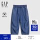 GAP男童2025夏季新款小熊天絲牛仔束口褲761424