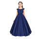 卟先生兒童禮服女大童洋氣公主裙蓬蓬裙模特走秀主持人鋼琴演奏演出服 藏青色 160 cm