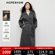 紅袖100%美利奴羊毛大衣2025冬季新款女裝【靜奢智感】高級雙面呢外套 深灰080 M