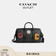 蔻馳（COACH）奧萊男士經(jīng)典標志VENTURER 27號大容量旅行手提包通勤 青銅色硬件/炭黑色 混合色