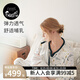 nest designs孕產(chǎn)婦月子服女士雙層紗布休閑哺乳衣家居服套裝 長(zhǎng)袖長(zhǎng)褲睡衣 初雪-紗布前片可掀款 S碼（建議身高160-165cm）