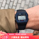 卡西歐（CASIO）手表 復(fù)古防水學(xué)生電子表男女情侶夜光f91w小方塊 F-91W-1D