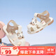 B.Duck小黃鴨童鞋兒童涼鞋寶寶包頭叫叫鞋夏季男女童學(xué)步鞋6815米卡其18