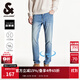 杰克·瓊斯（JACK&JONES）25年男裝牛仔褲男涼感潮流水洗彈力901修身小腳牛仔褲子春夏薄款 中牛仔藍(lán)E39 常規(guī) 30 170 W30/L30