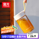 富光清然玻璃杯 高硼硅玻璃水杯子 女生便攜牛奶咖啡刻度茶杯330ml