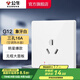 公牛（BULL）開(kāi)關(guān)插座五孔插座86型暗裝5孔USB插座電視網(wǎng)絡(luò )插座 G12象牙白 【三孔16A(空調熱水器)】