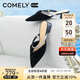 康莉（COMELY）羊皮包頭拖鞋女25年夏季粗跟法式兩穿涼拖尖頭穆勒鞋 黑色 37