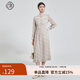 固執(zhí)（OBSTINATE）【特價(jià)】秋季新款女復(fù)古長(zhǎng)袖中長(zhǎng)款溫柔風(fēng)碎花連衣裙女裝 咖啡色 M