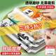 貓?zhí)?6K/10張包書皮保護(hù)套磨砂透明自粘一二三年級防滑書套書本書膜小學(xué)生書紙中號書殼 帶姓名貼
